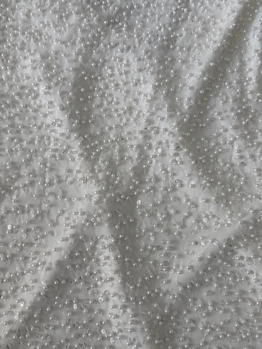 White Beaded Sleeveless Mini Dress - Picture 2 of 4
